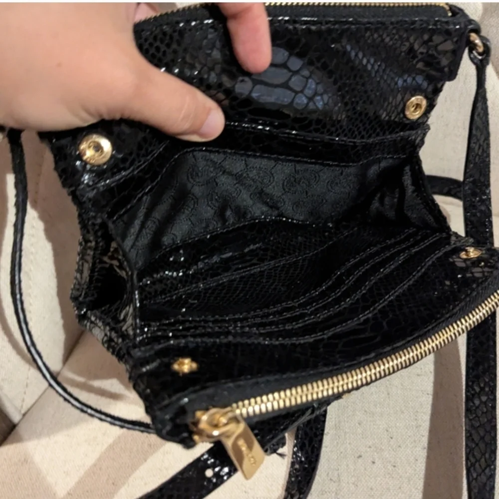 Michael Kors Snake-Embossed Crossbody Bag With Built-in Card Slots